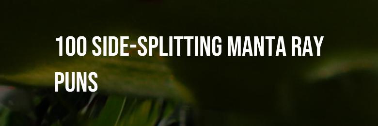 100 Side-Splitting Manta Ray Puns